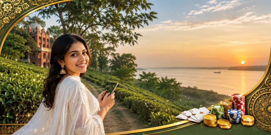 A roulette user playing Andar Bahar in a tea garden in Rajshahi
